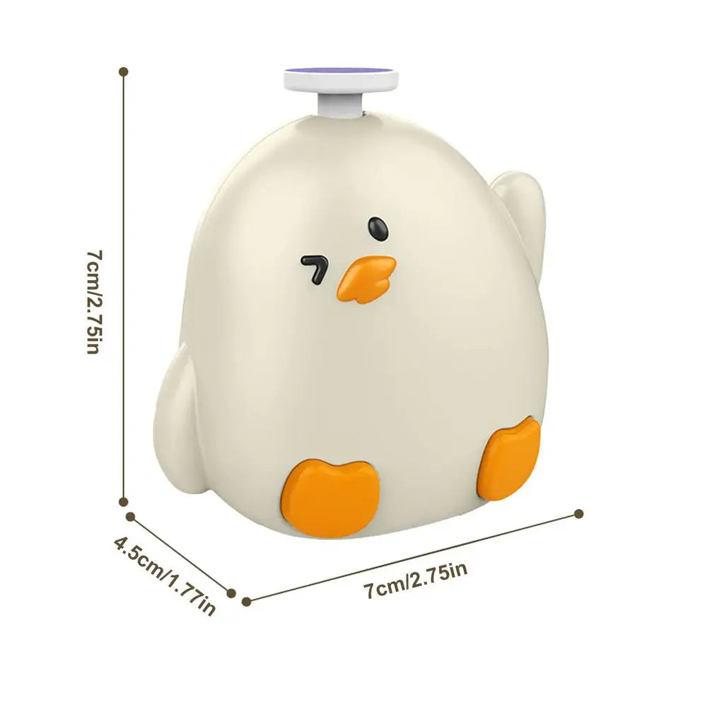 Cute chicken shape Electric Baby Nail Trimmer with 6 Replacement Grinding Heads Portable Electric Nail Clippers Baby Nail Care