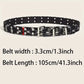 1PC New Fashion Luxury Belt Black Punk Accessories Blue Denim Girdle HipHop Y2k Star Hollowed Pin Buckle Waistband，For Men Women