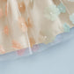 2024-07-27 Kids Girls Skirt Set Long Sleeve Embroidery Letters Sweatshirt with Flower Tulle Skirt 2-piece Outfit