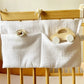 Baby Crib Organizer Cot Caddy Bed Storage Bag 2 Pockets Bedside Hanging Diaper Nursery Toys Bag Diapers Stroller Organize