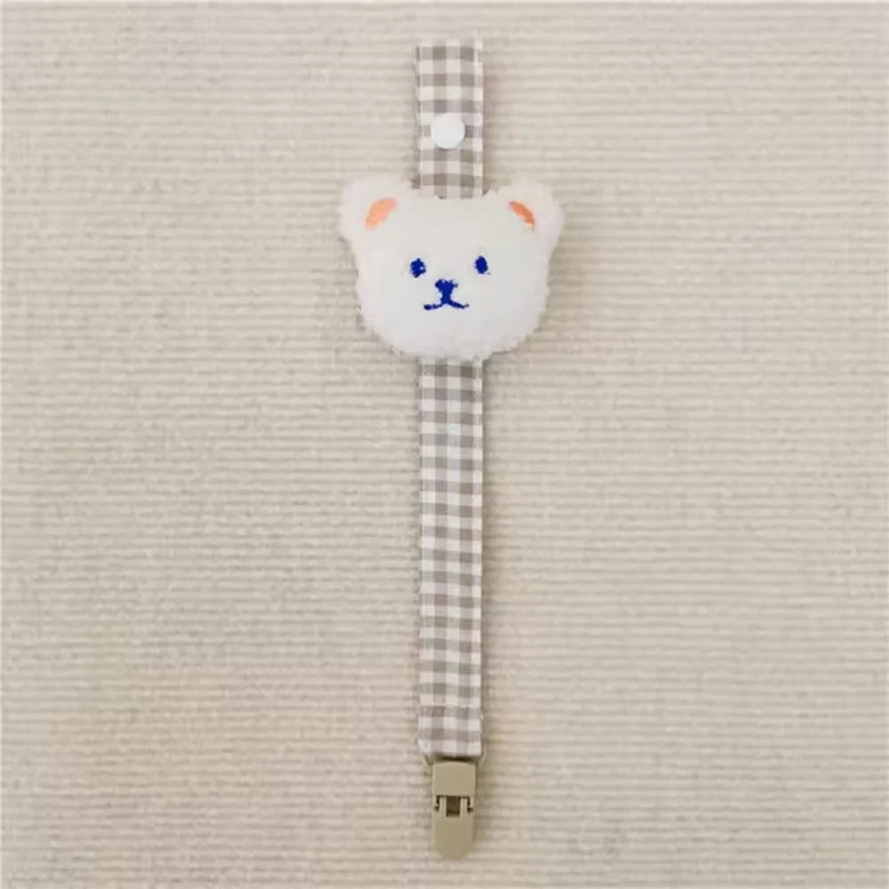 1PCS Cute Bear Baby Pacifier Clip Chain Dummy Holder Soother Pacifier Clips Strap Nipple Holder Infant Feeding Babies Accessorie