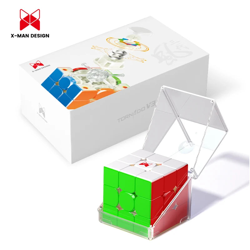 [JudyCube] QiYi X-Man Tornado V3M Pioneer UV Version Magnetic Magic Speed Cube Qiyi XMD Tornado V3 M Flagship Puzzle Toys