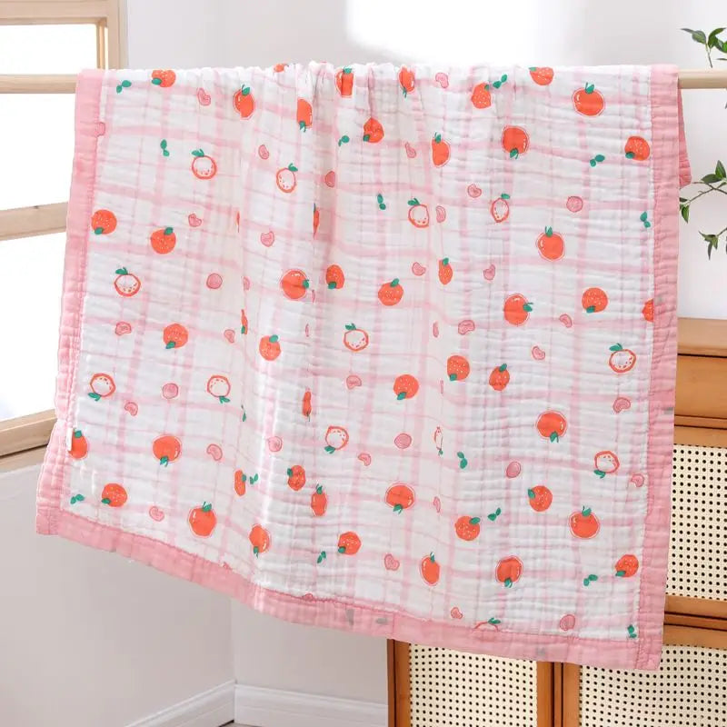 Baby bath towel newborn super soft cotton gauze 6-layer cotton class A large-size baby and children's bath wrap
