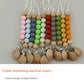 Modabebe Silicone Pacifier Chain BPA Free Baby Pacifier Anti-Drop Chain Wood Bead Pacifier Clips Dummy Chain