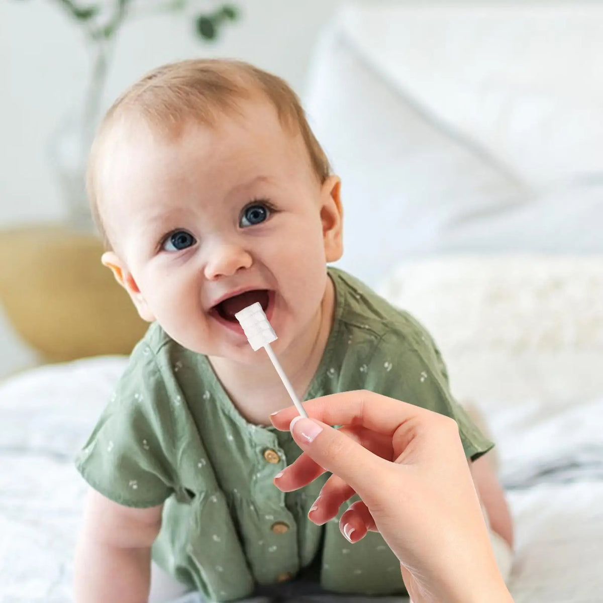 Baby Tongue Brush Mouth Care Cleaning Stick Gauze Soft Hygienic Cleaner Toothbrush for Baby Grooming Teeth Tongue Care Home