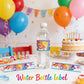 Care Bears Water Bottle Label6Pcs Cute Design Sticker Decor Theme Birthday Party Event Festival Holiday Gathering Decorative Kit