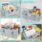 Large Baby Diaper Caddy Organizer,Thick Felt Nursery Storage Basket, Portable Infant Must Haves Essentials, Newborn Shower Gift