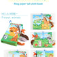Baby 8 Page Tail Cloth Book Cartoon Animals Touch And Feel Infant Soft Books Development Interactive Early Education Toys
