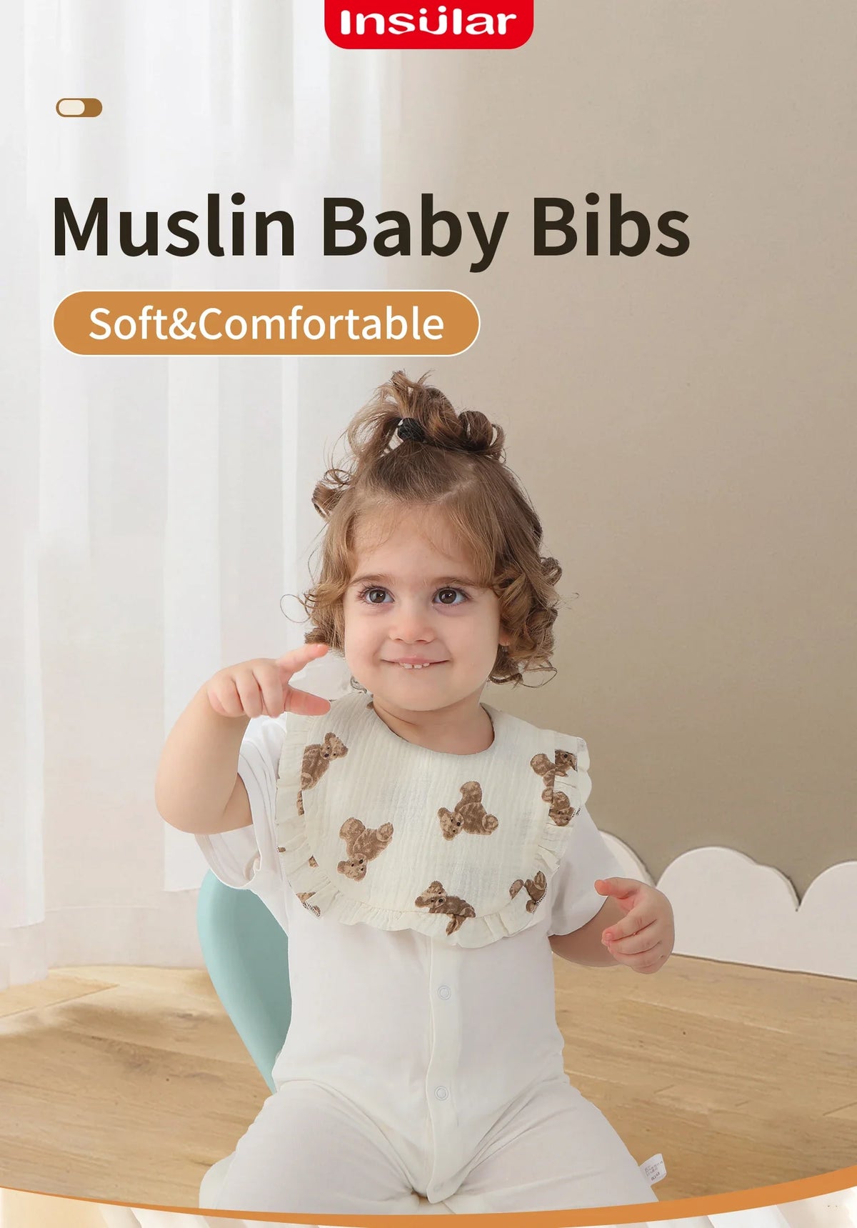 Baby Saliva Towel Infants Feeding Drool Bib lace Floral Soft Cotton Burp Cloth for Newborn Breathable Kids Bibs with Ruffle