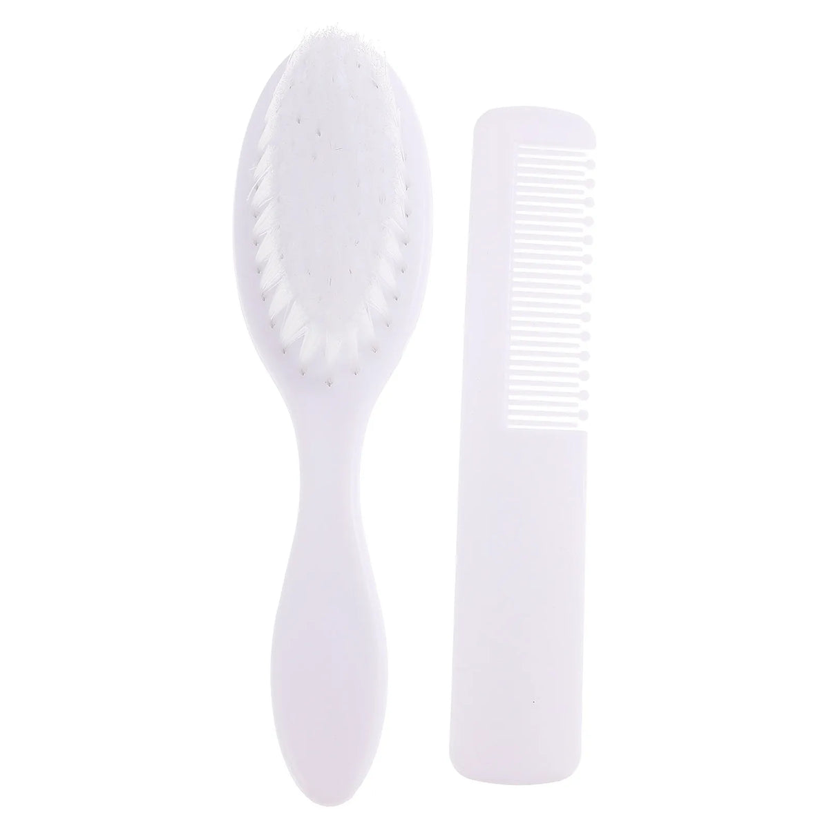 1Set Baby Massage Comb Creative Hair Brush Soft Toddler Detangling Grooming Head Care Bathing Kit White Baby Hair Brush