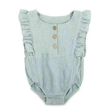 Seafoam Organic Baby Romper