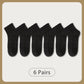 6 Pair Women Is Summer Thin Gradient Solid Cotton Simple Sweet Cute Socks Comfortable Wood Ear Edge Lolita Fashion Wear