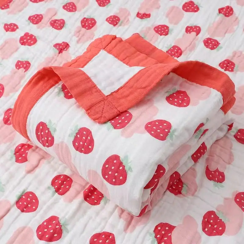 Baby bath towel newborn super soft cotton gauze 6-layer cotton class A large-size baby and children's bath wrap
