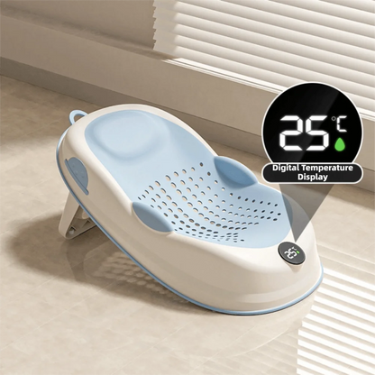 Temperature Sensing Bath Seat Mat Support Structure Mesh Material Baby Bath Net Comfortable Easy to Use Bath Rack Infant Care