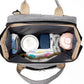 Fashionable Folding Baby Crib Mother and Baby Bag Large Capacity Hand-held Bottle Diaper Backpack Mother and Mommy Bag