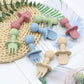 New Little Bear Pattern Baby Food Spoon Fork Short Spoon Fork Easy to Grasp and Clean