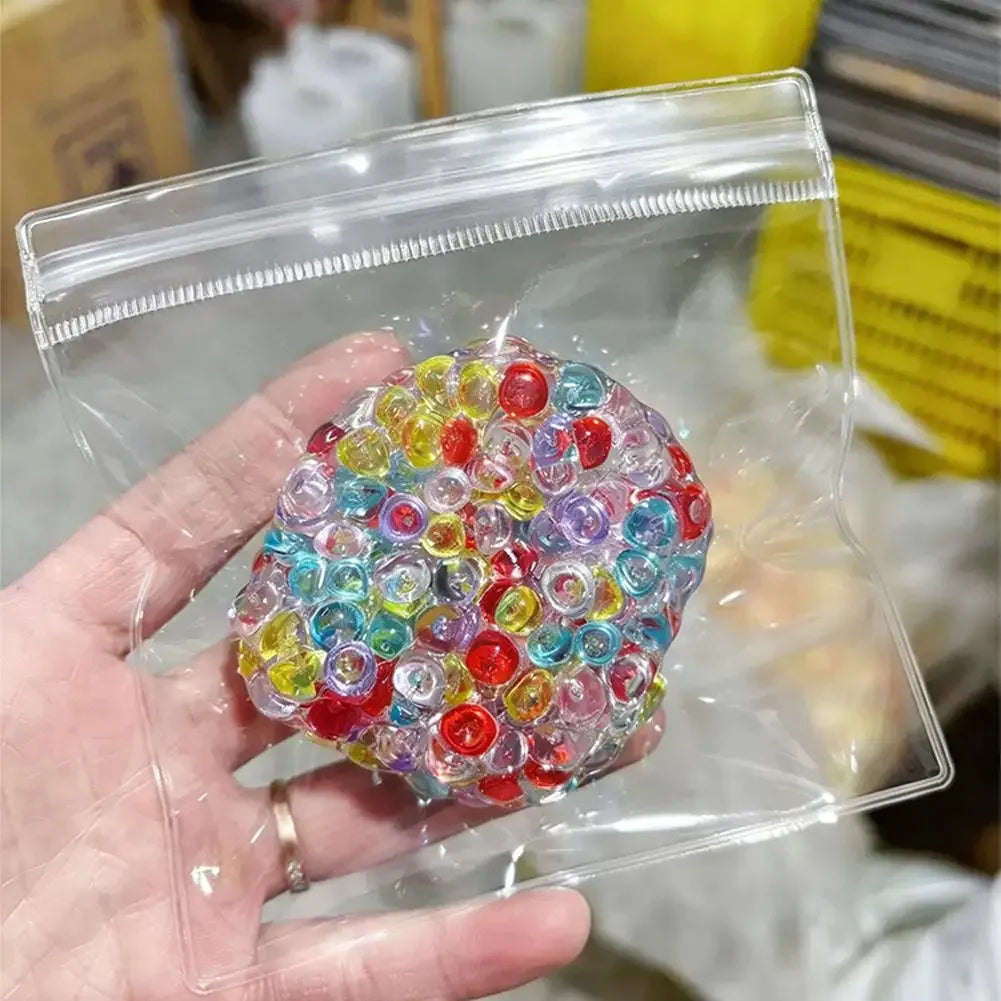 1Y-Upgrade Ice Bead Squishy Balls - Super Soft Mochi Fidget Toy with Slow Rebound Texture for Anxiety Relief & Relaxation