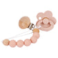 Modabebe Silicone Pacifier Chain BPA Free Baby Pacifier Anti-Drop Chain Wood Bead Pacifier Clips Dummy Chain