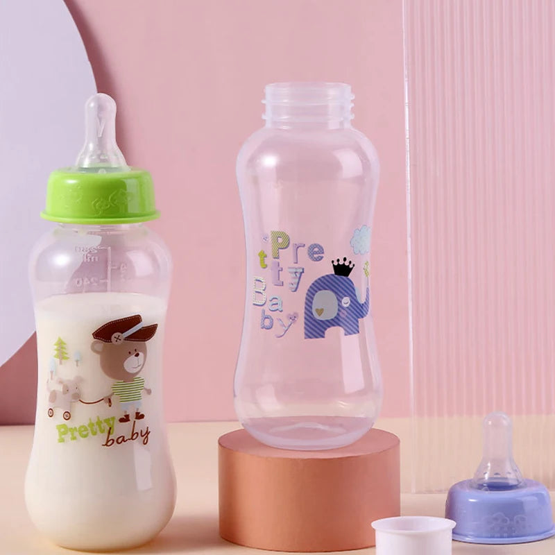 280ml baby bottle with handle, easy to clean, feeding accessory for children, suitable for various occasions