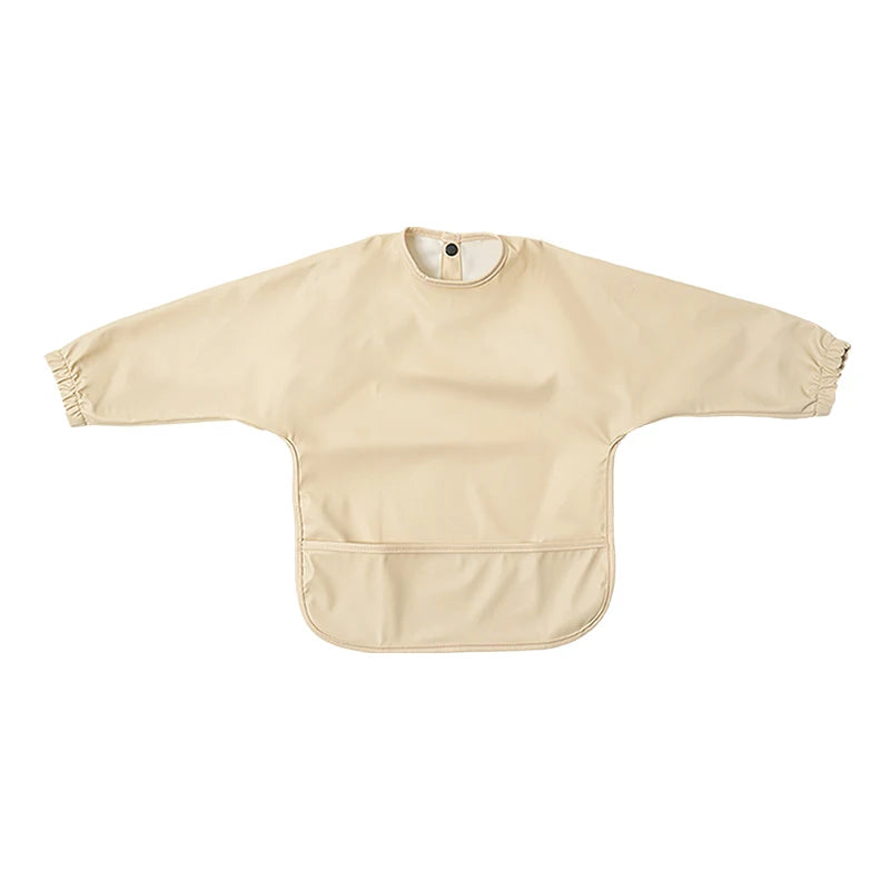 Waterproof Newborn Baby Bibs Children's Painting Smock Bib with Long Sleeves for Boys Girls Easy Clean Feeding Apron Baby Stuff