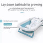 PANGDUBE Baby Bath Seat Newborn Bathtub Cushion Adjustable Support Pad with Non-Slip Mat 0-12 Months Shower Safety Float