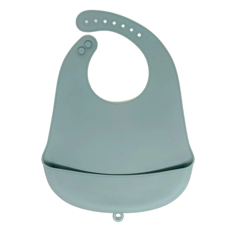 Silicone bib for baby meals - Children's waterproof bib - Feeding hygiene protection product