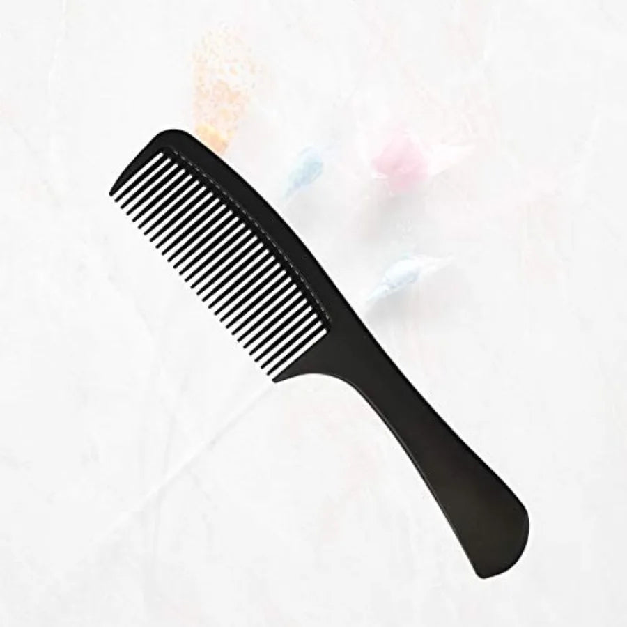 Professional Barber Styling Comb for Long Wet or Curly Hair Black Carbon Fibre Heat Resistant Anti-static Detangling Ergonomic