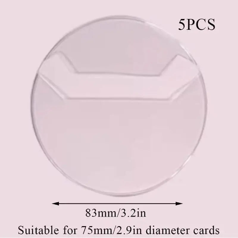 Round Badge Sleeve Transparent Holder Protector Ita Bag Pin Case Protective Display Brooch Anime Cartoon Sleeves Pins Toy Gift