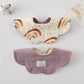Cute Two-sided Usable Baby Feeding Bib Pure Cotton Gauze Pacifier Saliva Towel Breathable Petal Bib For Newborn Toddler