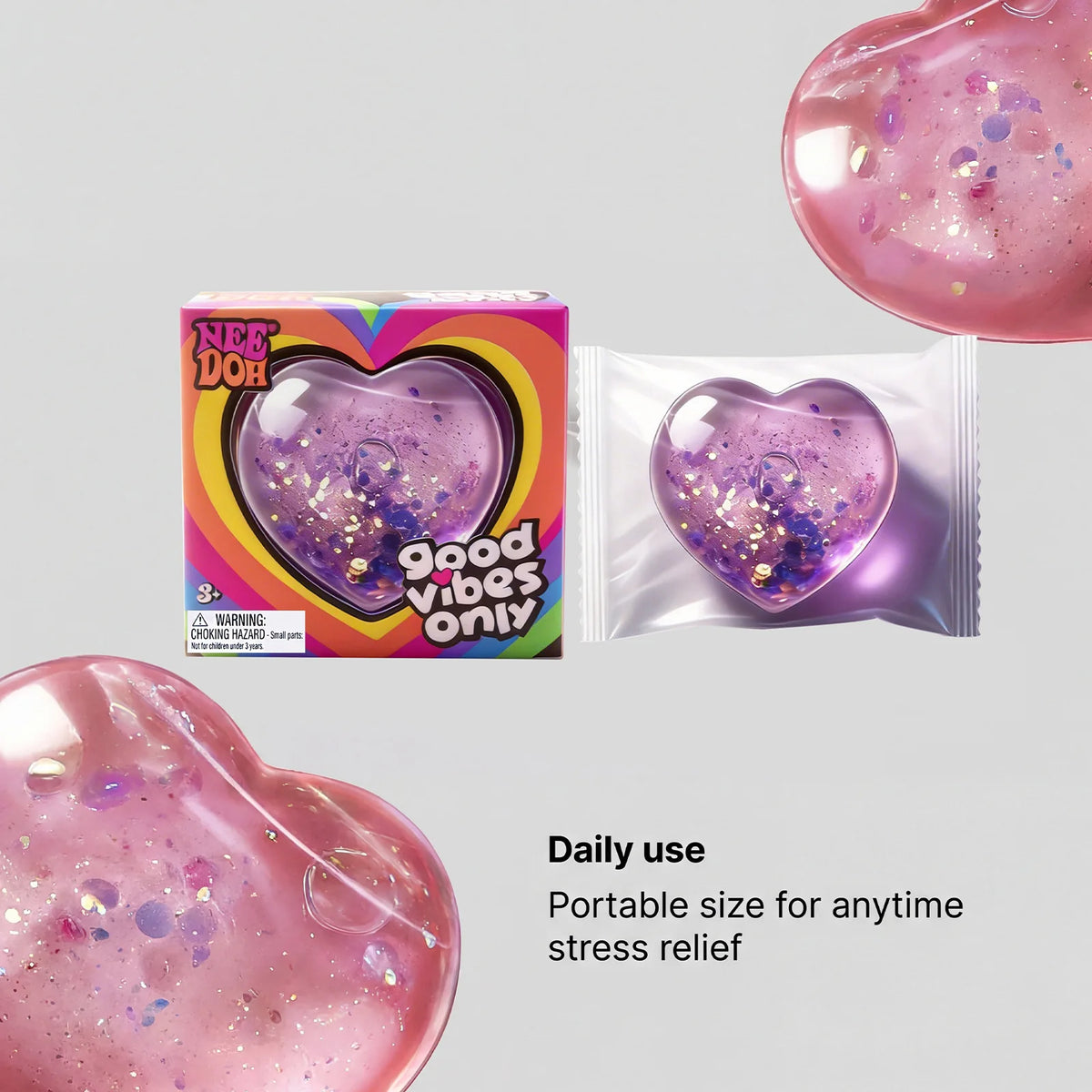 Heart-shaped Squishy Toy Soft and Comfortable Touch, Non-sticky, Fast Rebound, Cute and Compact, Portable Palm Toy