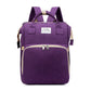 Fashionable Folding Baby Crib Mother and Baby Bag Large Capacity Hand-held Bottle Diaper Backpack Mother and Mommy Bag