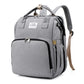 Fashionable Folding Baby Crib Mother and Baby Bag Large Capacity Hand-held Bottle Diaper Backpack Mother and Mommy Bag