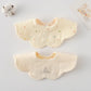 Cute Two-sided Usable Baby Feeding Bib Pure Cotton Gauze Pacifier Saliva Towel Breathable Petal Bib For Newborn Toddler