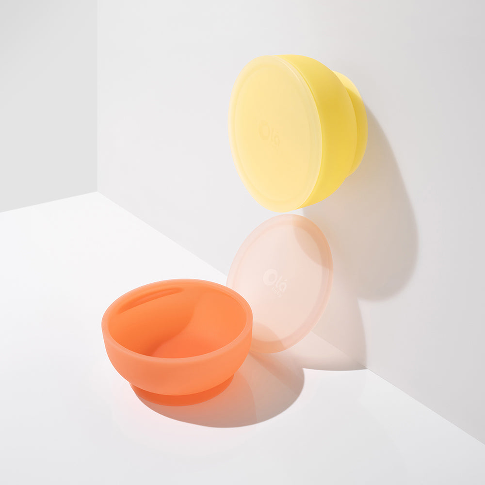 Olababy Suction Bowl with Lid for Mess-Free Self-Feeding