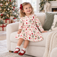 Girls’ Christmas Dress – Bamboo Holiday Tiered Twirl Dress