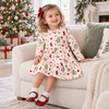 Girls’ Christmas Dress – Bamboo Holiday Tiered Twirl Dress