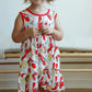 Southern Slumber - Crawfish Bamboo Tiered Twirl Dress - with Pockets