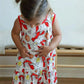 Southern Slumber - Crawfish Bamboo Tiered Twirl Dress - with Pockets