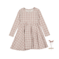 The Printed Long Sleeve Dress - Mauve Check