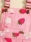 Strawberry Print Denim Overalls