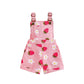 Strawberry Print Denim Overalls