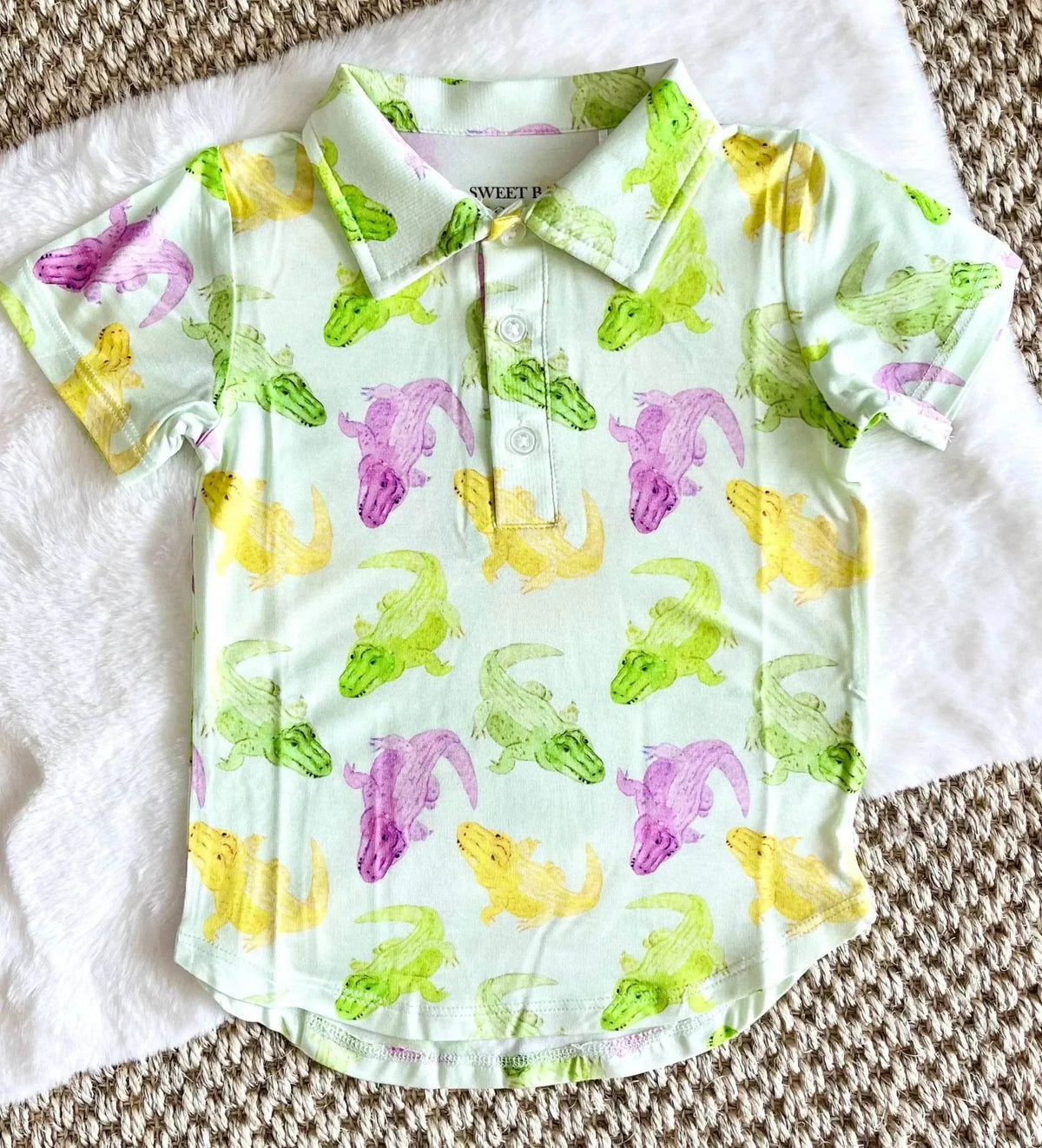 Sweet Bay Clothing - Mardi Gras Alligator Polo Shirt