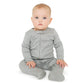2 pc. zipper footie set | ivory & heather grey