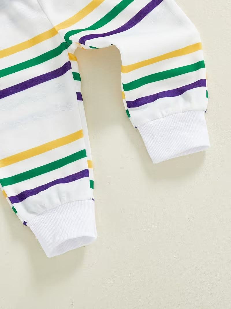 Toddler Mardi Gras Stripes Two-Piece Set