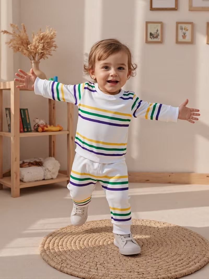 Toddler Mardi Gras Stripes Two-Piece Set