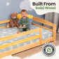 Twin Size Montessori-Inspired Floor Bed with Safety Guardrails for Kids