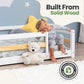 Twin Size Montessori-Inspired Floor Bed with Safety Guardrails for Kids