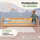 Twin Size Montessori-Inspired Floor Bed with Safety Guardrails for Kids