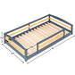 Twin Size Montessori-Inspired Floor Bed with Safety Guardrails for Kids