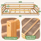 Twin Size Montessori-Inspired Floor Bed with Safety Guardrails for Kids